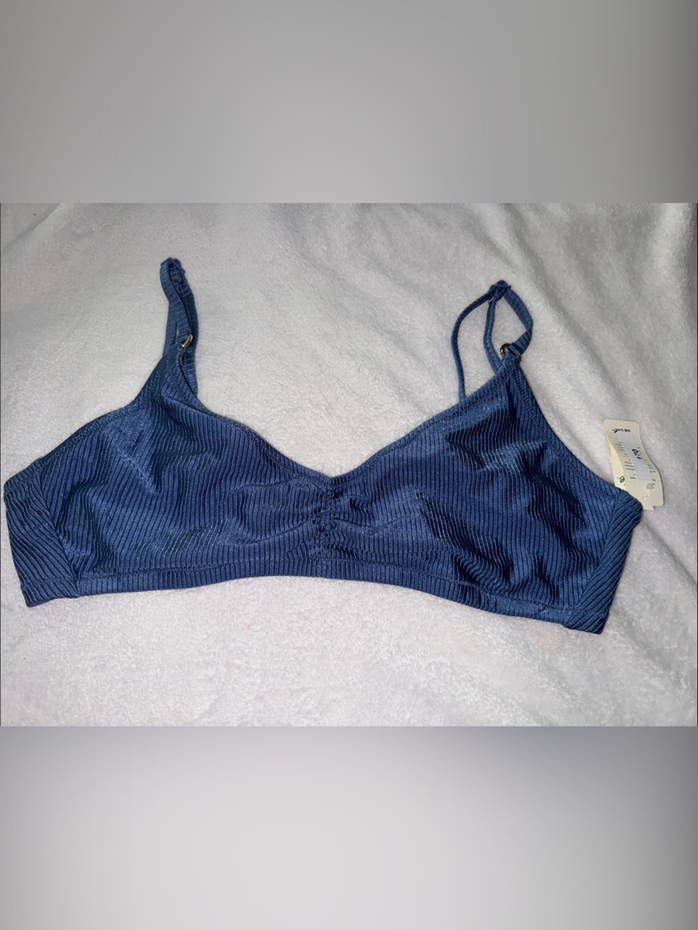 aerie Navy Ribbed Wireless Bralette